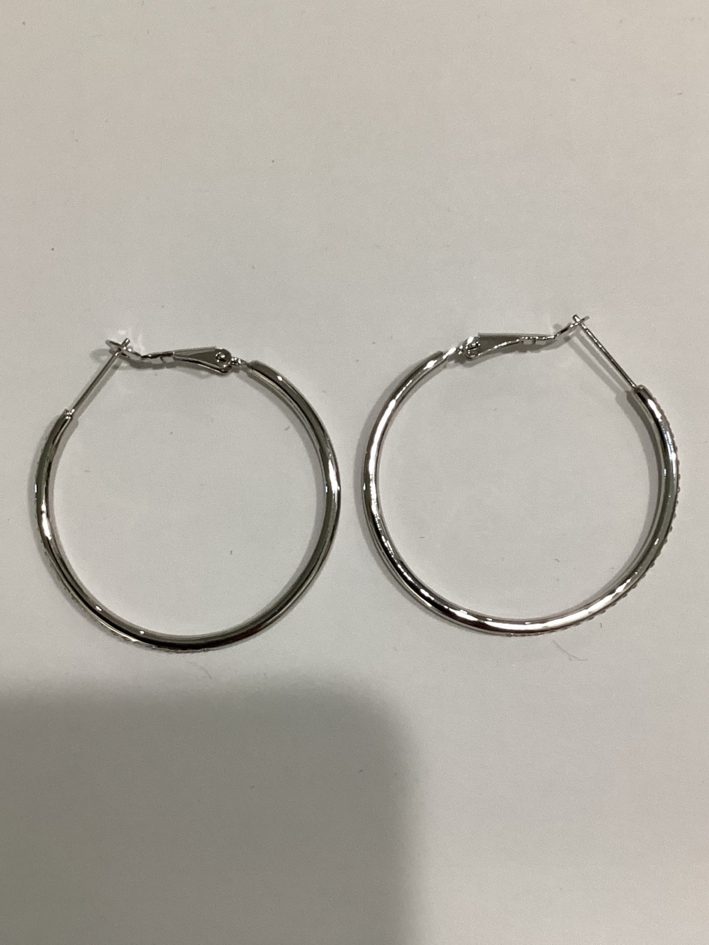 Fashion Jewelry Silver Hoop Earrings - Smooth Round Hoops